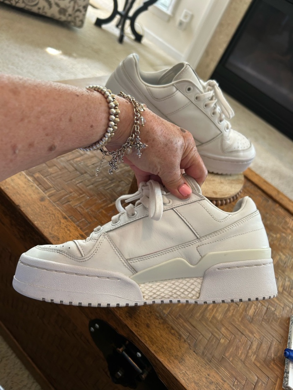 Adidas Originals Forum Bold White Platform Sneakers - Picture 10 of 11